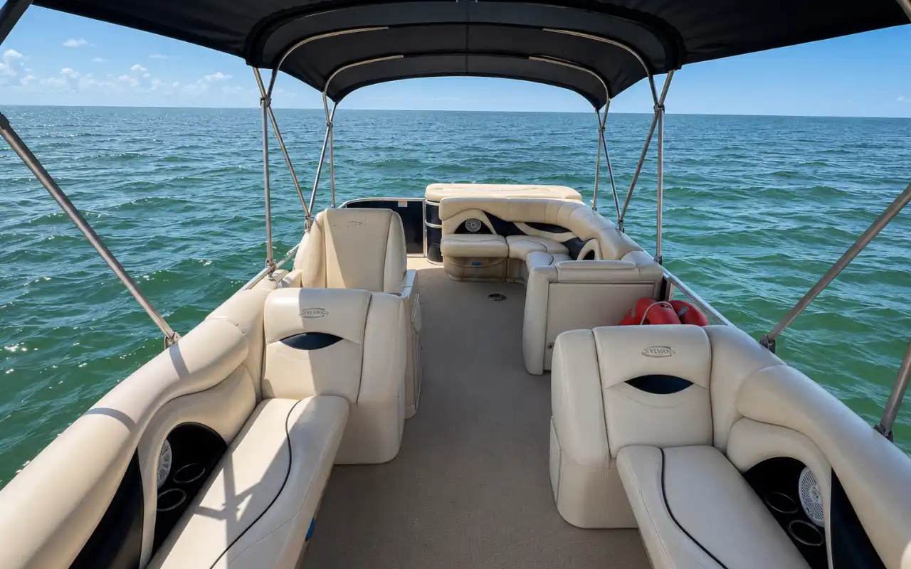 Luxury pontoon in the Colombian Caribbean