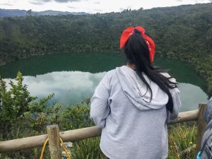 Disfrutando laguna de guatavita