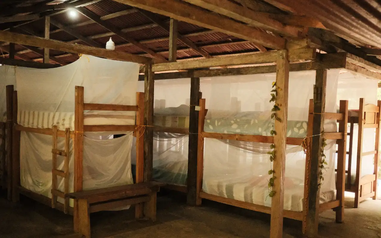 Accommodation during the Lost City trek Colombia