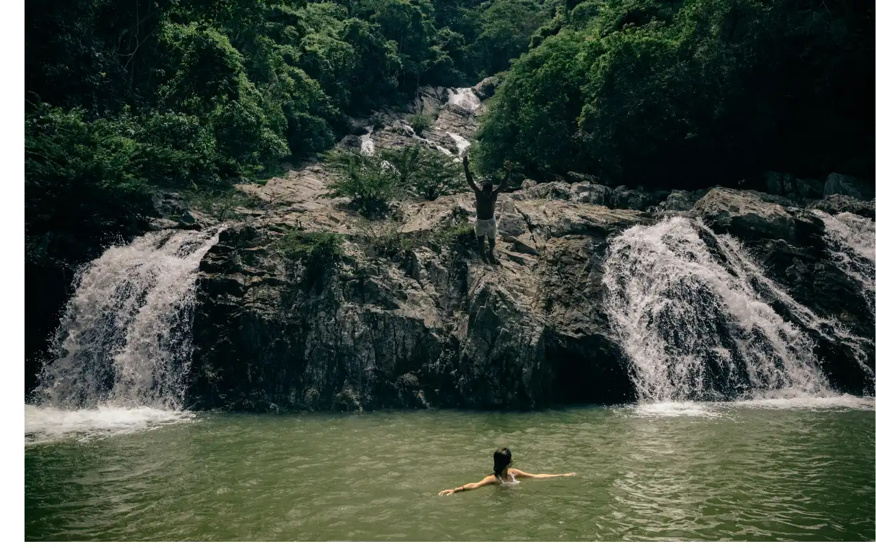 waterfall in sierra nevada de santa marta colombia