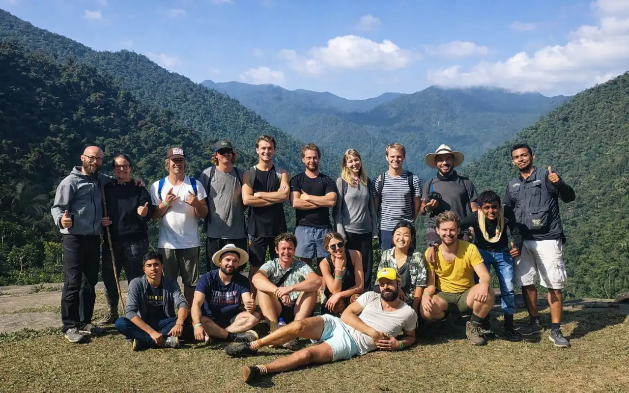 Group of friends at Lost City Colombia  7.