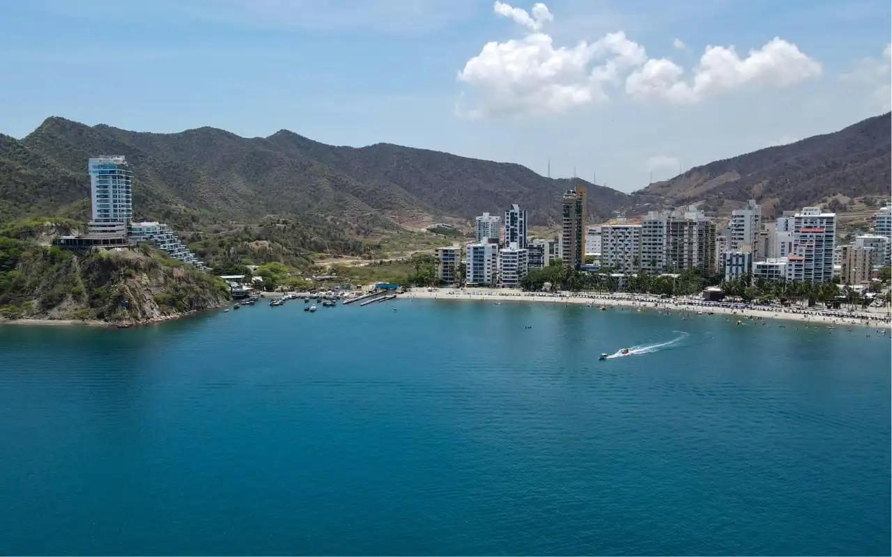 aerial view of santa marta colombia