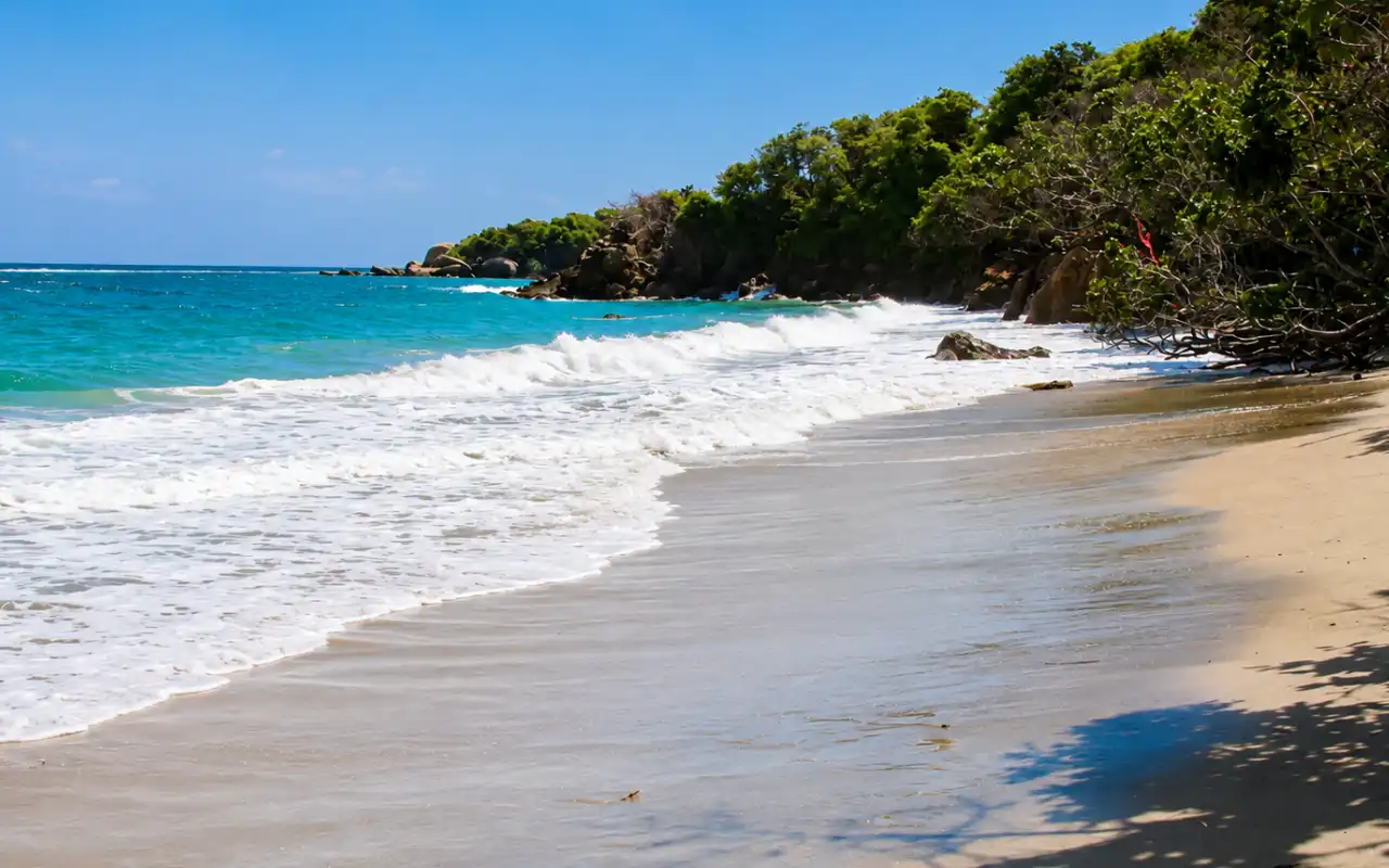 Hidden and secluded beaches near Santa Marta, Colombia