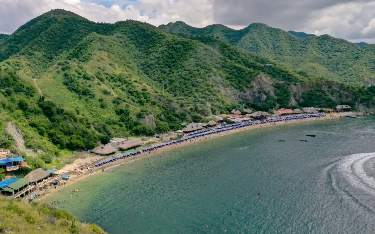 Playa Blanca near El Rodadero in Santa Marta, Colombia